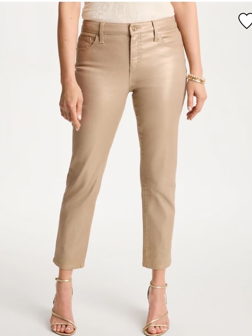 Chico’s Girlfriend Slim Coated Crop Jeans, Size 18R, NWT